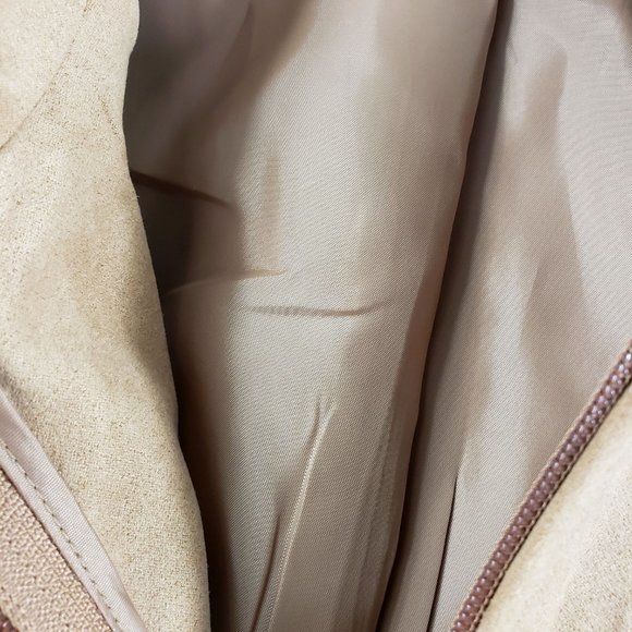 Studio Works Women's Tan Faux Leather Lined Full Zip Light Weight Coat Jacket - Picture 5 of 13